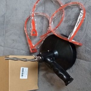 Plumbing Snake Drain Auger 16.4 FT Professional Snake Drain Removal Tool